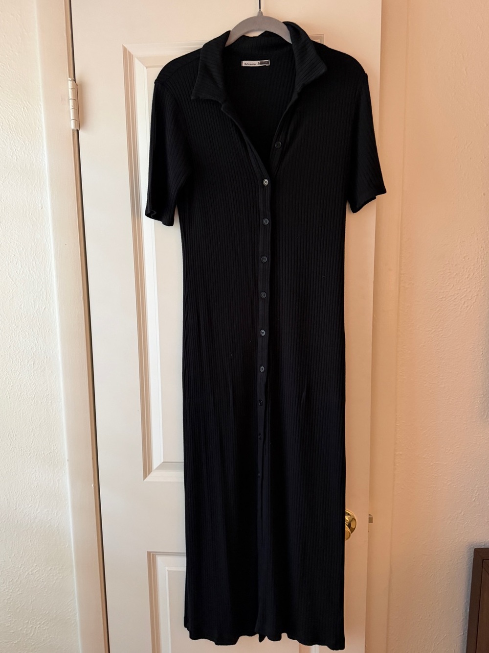 Reformation Ribbed Knit Midi Dress